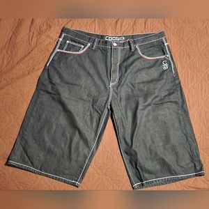 Coogi Men's Black And White Baggy Shorts Size 46